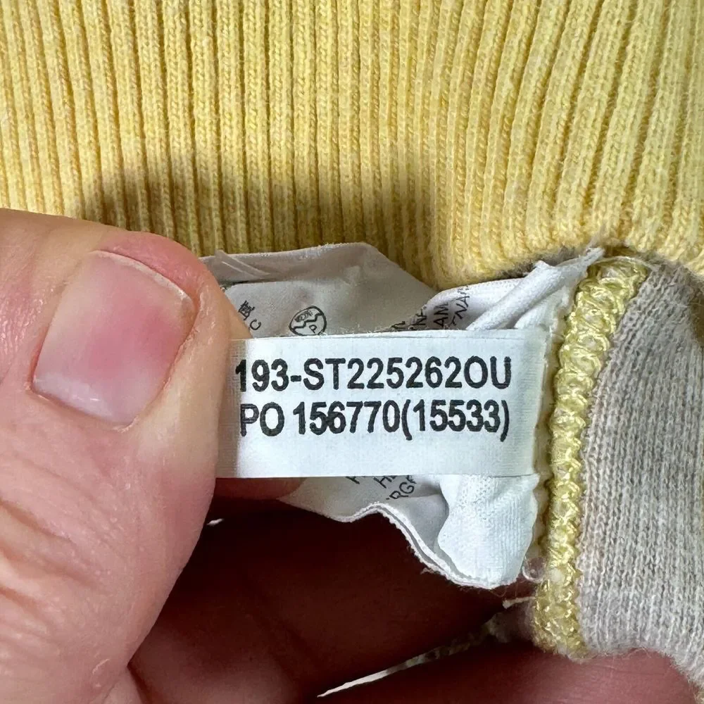Tommy Bahama Sweater Mens Size M Yellow Beige 1/4 Zip Reversible Pullover Preppy
